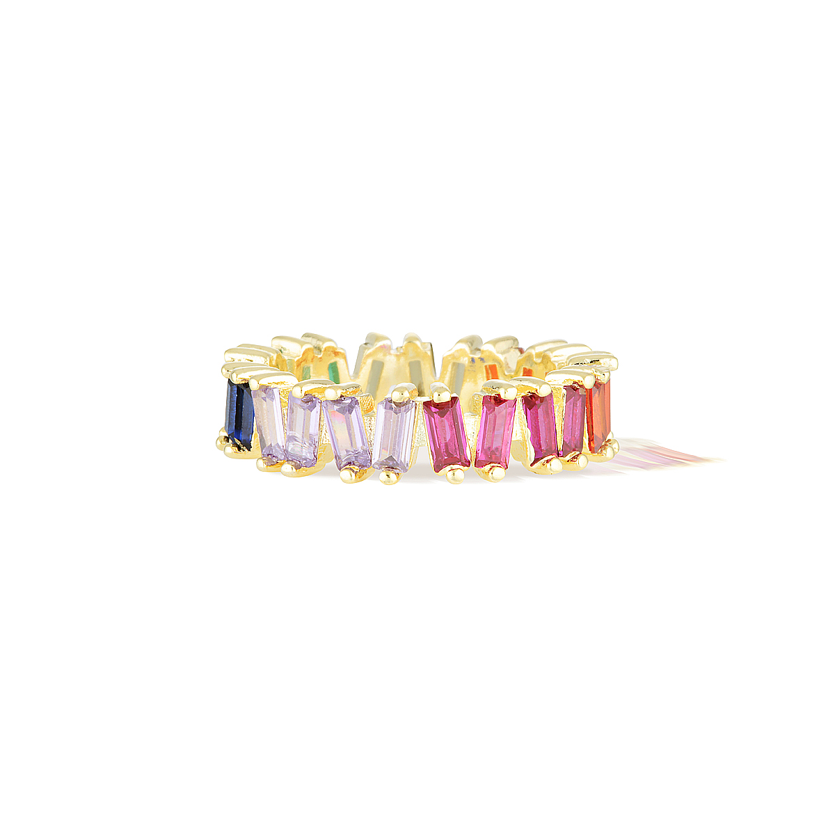 Bifröst Rainbow Eternity Ring - Yellow Gold