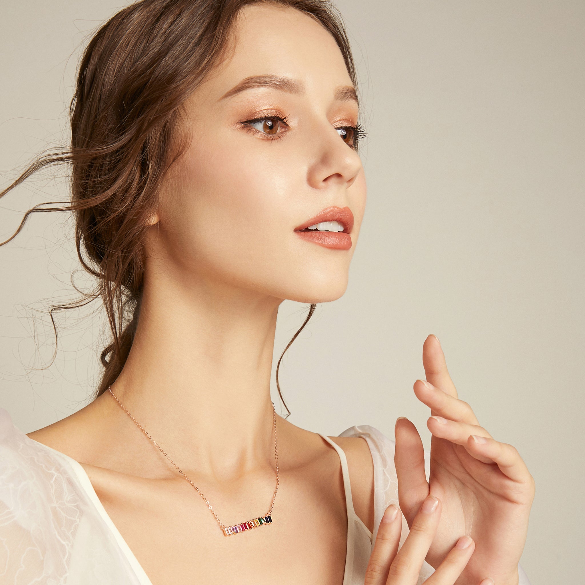 Bifröst Rainbow Pride Necklace - Yellow Gold