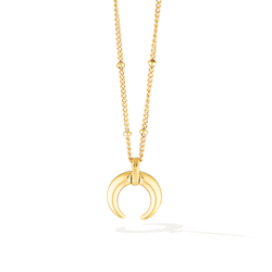 De La Luna Crescent Moon Necklace - Yellow Gold