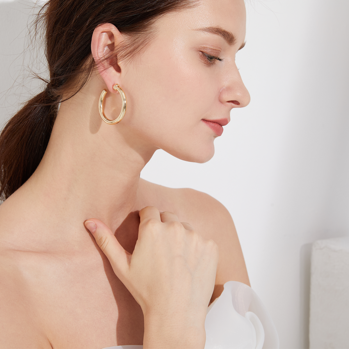 SoHo Chunky Hoops - Silver