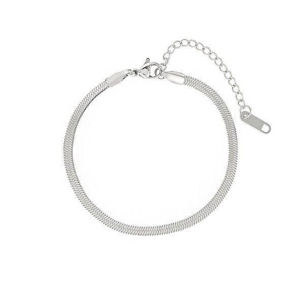The 5th Avenue Snake Chain Bracelet - Silver