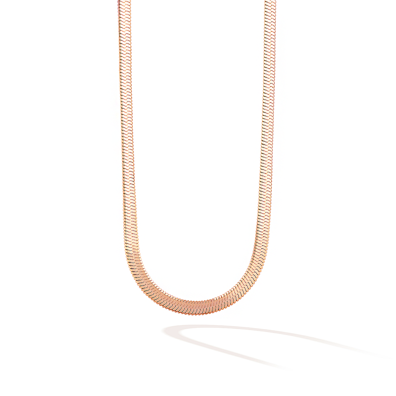 The 5th Avenue Snake Chain Choker Rose Gold Glacier Mist