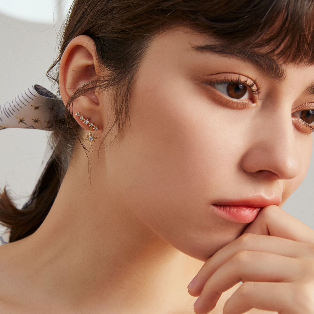 Nebula Cloud Climber Earrings - Silver