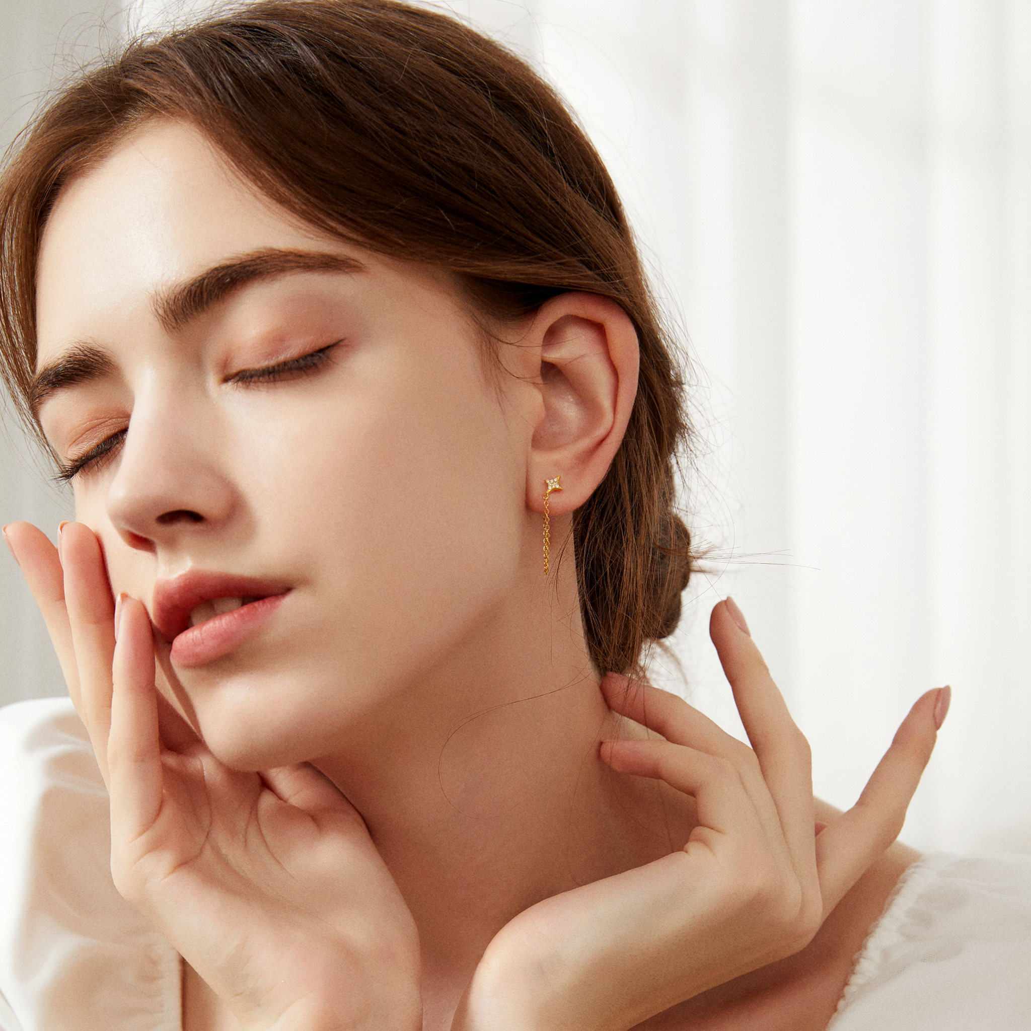 Stardust Chain Earrings - Silver