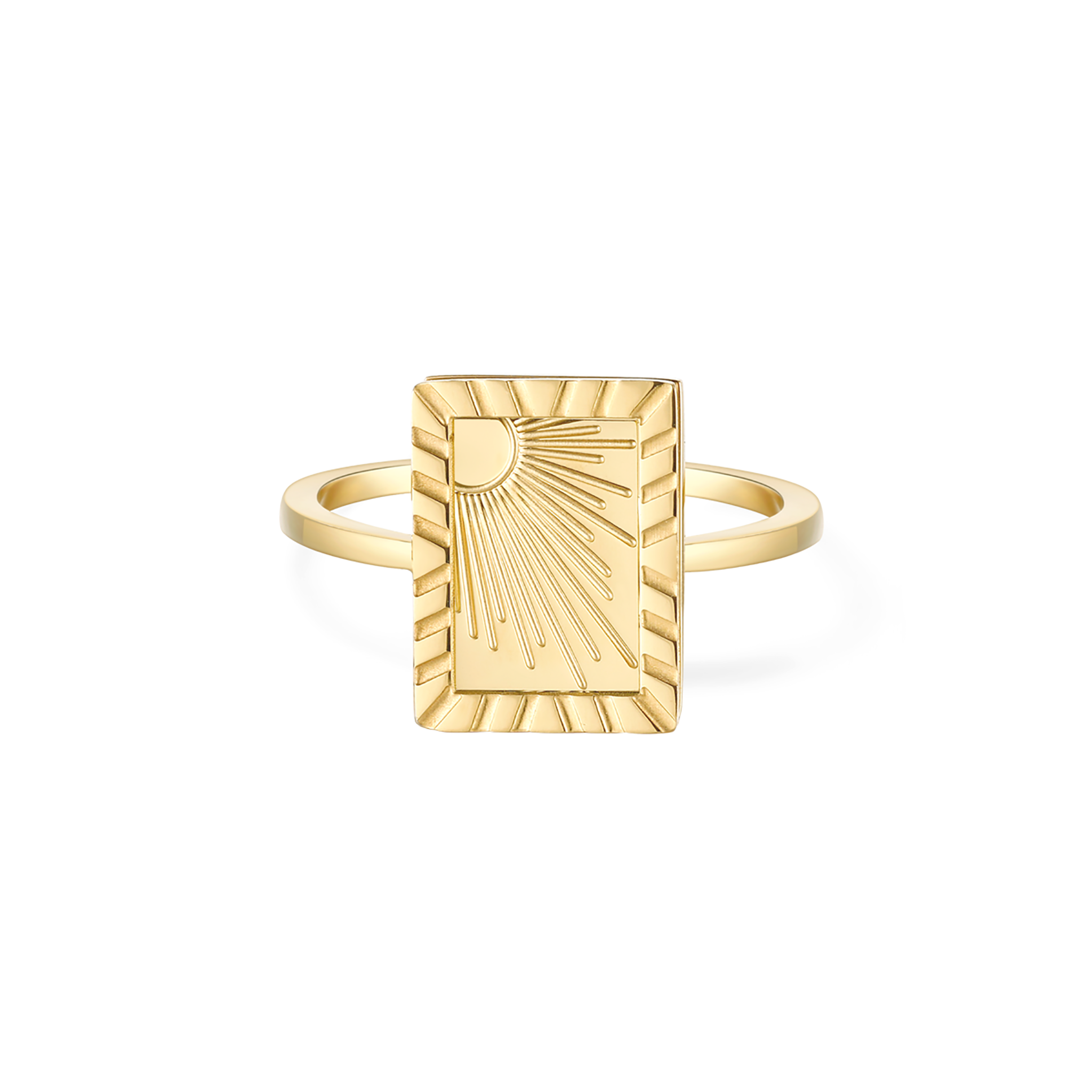Sungrazer Bezel Ring - Yellow Gold