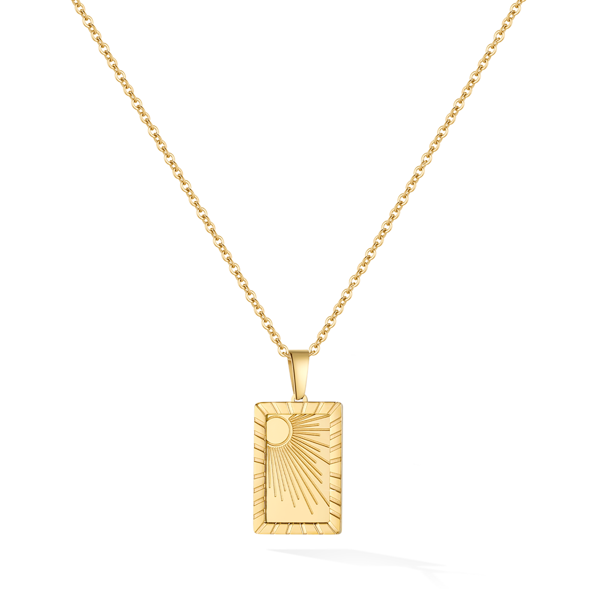Sungrazer Bezel Necklace - Yellow Gold