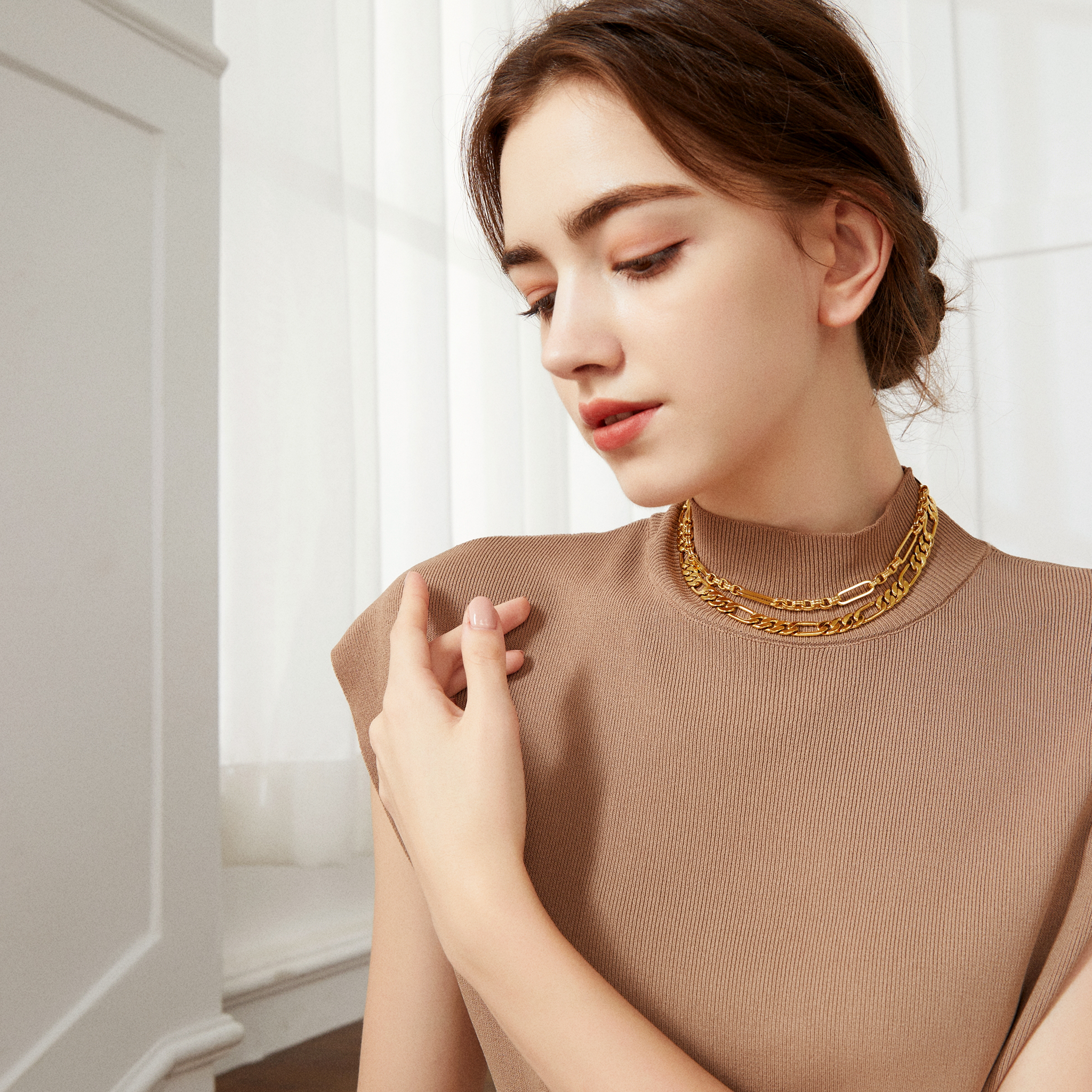 Athena Link Necklace - Silver