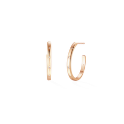 Celestial Constellation Thin Hoops - Rose Gold
