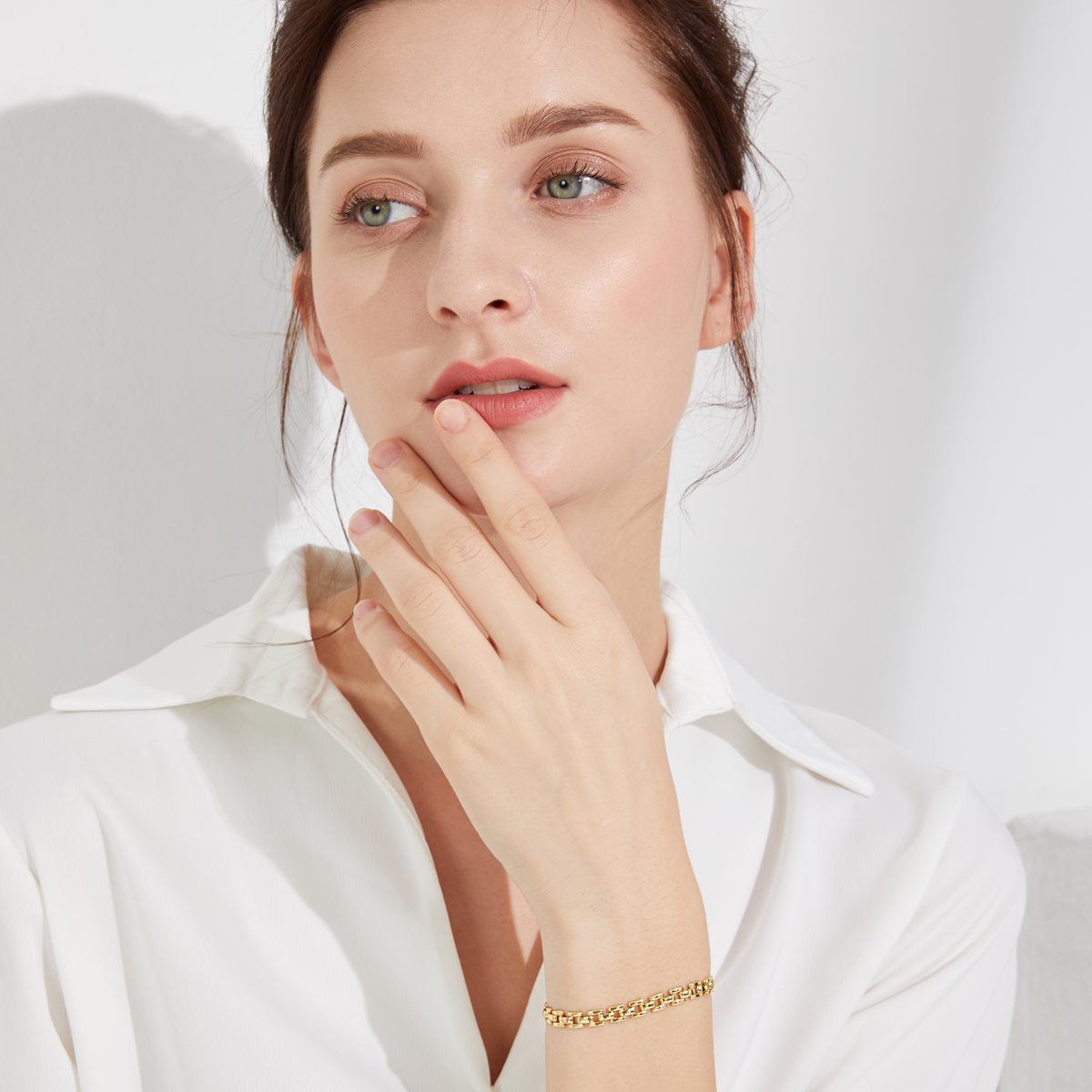 Bel Air Flat Chain Bracelet - Silver