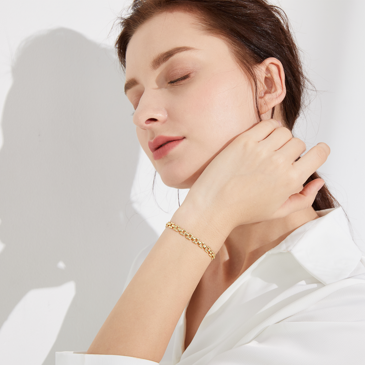 Bel Air Flat Chain Bracelet - Silver