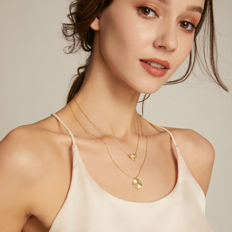 Bee Mine Necklace Set - Yellow Gold