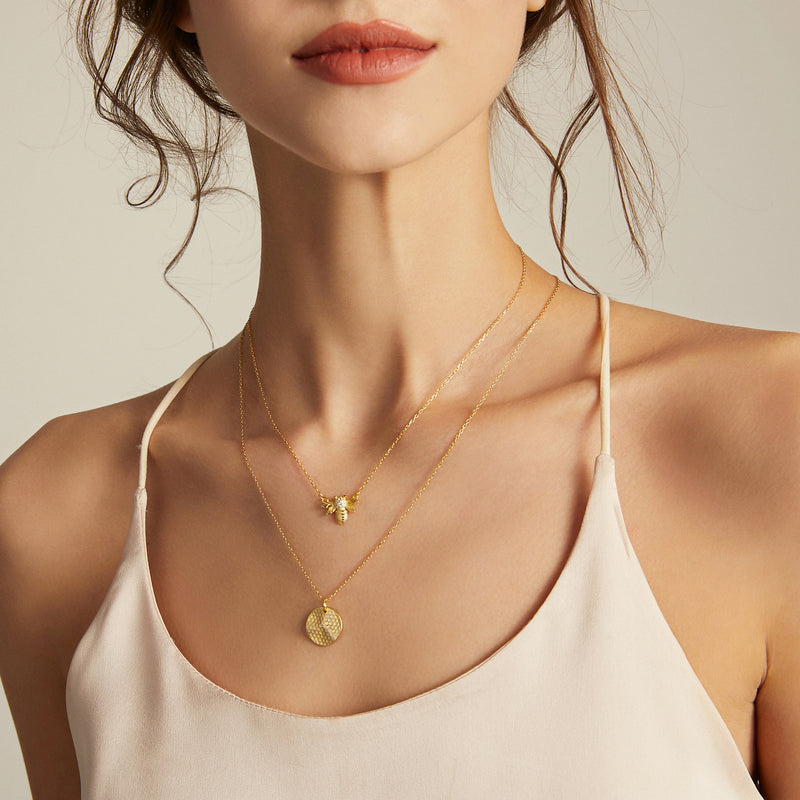 Bee Mine Necklace Set - Yellow Gold