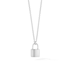 The Manor Padlock Medallion Necklace - Silver